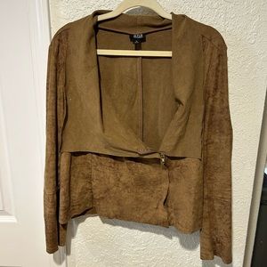 a.n.a women’s size XL top.  Zips up and feels like soft suede.